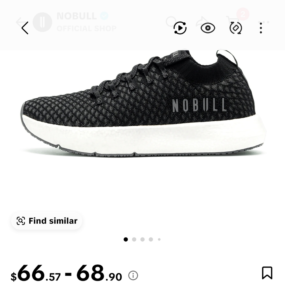 NOBULL Black Knit Cross-Training Sneakers